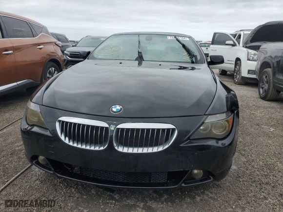 2004 BMW 6 Series 645Ci with VIN WBAEK73484B260208, listed as a Copart auction lot 75266104 with 0 mi miles and Salvage Title. Bid and sale history available at carsss.com. Image 5.
