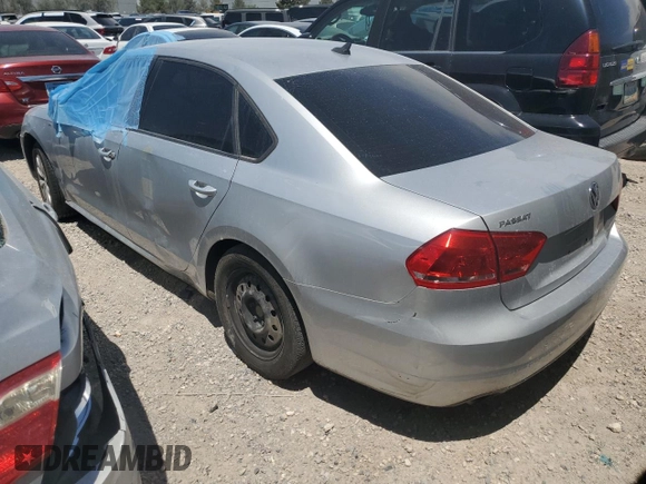 2014 Volkswagen Passat Wolfsburg Edition with VIN 1VWAT7A30EC096244, listed as a Copart auction lot 54097505 with 153,321 mi miles and Salvage title. Bid and sale history available at DreamBid. Image 2.