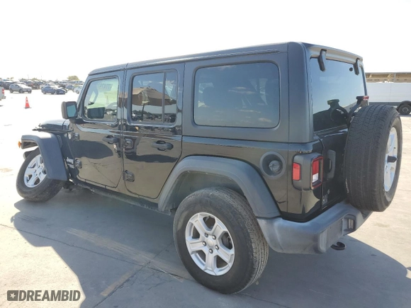 2019 Jeep Wrangler Unlimited Sport S with VIN 1C4HJXDG9KW556906, listed as a Copart auction lot 77479784 with 76,078 mi miles and Salvage Title. Bid and sale history available at carsss.com. Image 2.