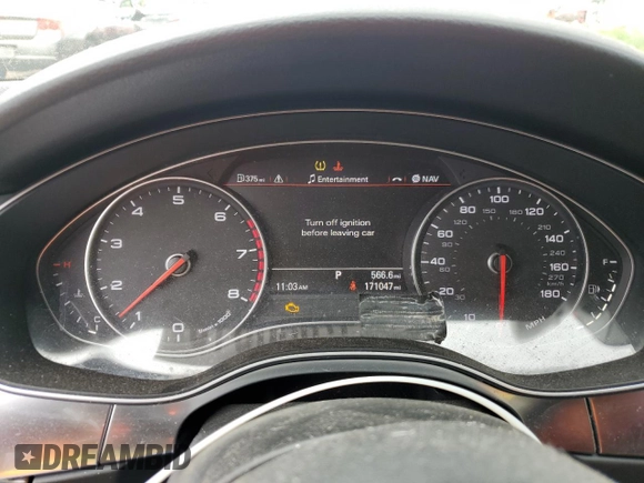 2014 Audi A6 Prestige with VIN WAUHGAFC4EN015856, listed as a Copart auction lot 57858615 with 171,047 mi miles and Clean title. Bid and sale history available at DreamBid. Image 9.