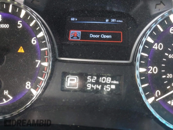2015 Infiniti QX60 with VIN 5N1AL0MN1FC506201, listed as a IAAI auction lot 41974646 with 52,108 mi miles. Bid and sale history available at carsss.com. Image 7.