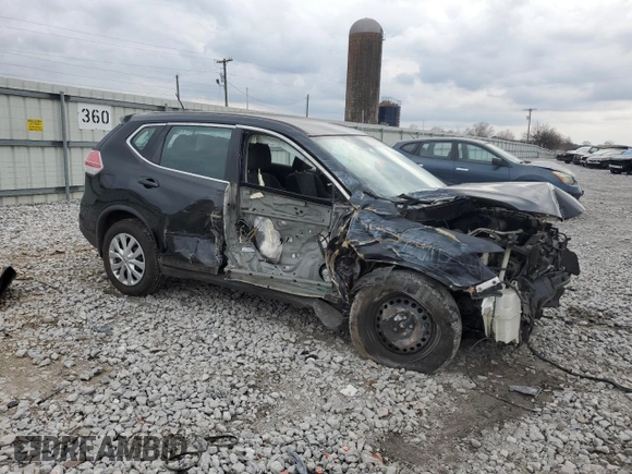 2016 Nissan Rogue S with VIN KNMAT2MT1GP650422, listed as a Copart auction lot 43955975 with 186,620 mi miles and Salvage Title. Bid and sale history available at DreamBid. Image 4.