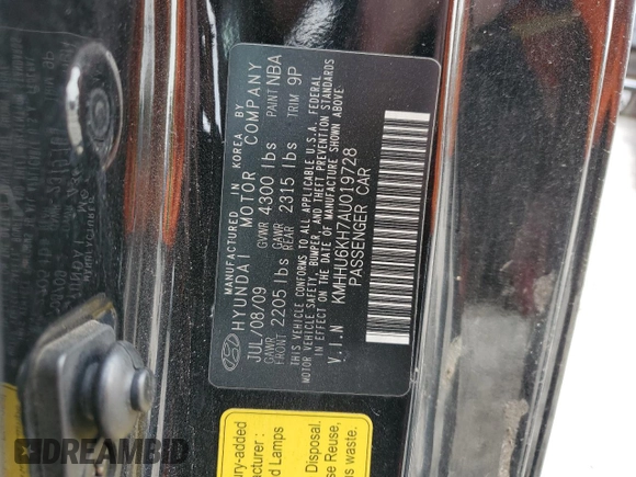 2010 Hyundai Genesis Coupe Grand Touring с VIN KMHHU6KH7AU019728, выставлен на аукционе Copart как лот 48321395 с пробегом 185 966 миль миль и Списание • Salvage title. История ставок и продаж доступна на DreamBid. Изображение 12.