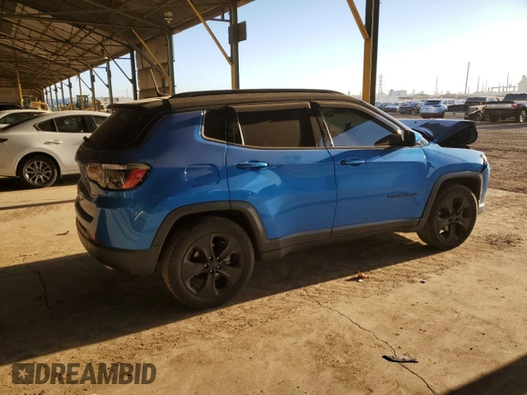 2021 Jeep Compass Altitude with VIN 3C4NJCBB9MT501884, listed as a Copart auction lot 50781865 with 81,841 mi miles and Salvage Title. Bid and sale history available at carsss.com. Image 3.