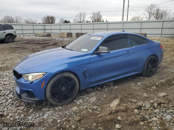 2014 BMW 4 Series 435i xDrive with VIN WBA3R5C5XEK186016, listed as a Copart auction lot 50508385 with 105,166 mi miles and Salvage Title. Bid and sale history available at carsss.com. Image 1.