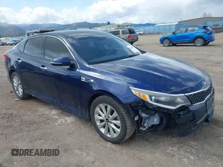 2018 Kia Optima LX z VIN 5XXGT4L32JG205418, wystawiony jako IAAI lot #42062997 z przebiegiem 103 126 mil mil oraz . Historia ofert i sprzedaży dostępna na DreamBid. Obrazek 1.