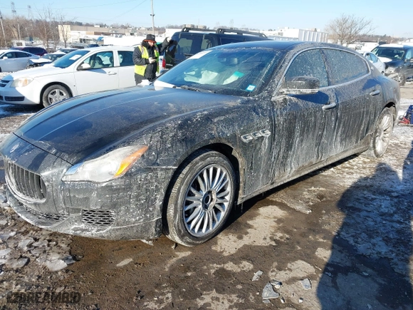 2014 Maserati Quattroporte S Q4 with VIN ZAM56RRA3E1123504, listed as a IAAI auction lot 41395299 with 49,192 mi miles. Bid and sale history available at carsss.com. Image 16.