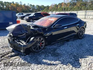 2020 Tesla Model S Performance with VIN 5YJSA1E46LF358636, listed as a Copart auction lot 81612434 with 50,853 mi miles and Salvage Title. Bid and sale history available at carsss.com. Image 1.