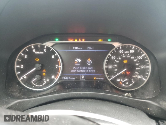 2021 Nissan Altima SV with VIN 1N4BL4DV4MN370900, listed as a Copart auction lot 61149325 with 71,427 mi miles and Salvage title. Bid and sale history available at DreamBid. Image 9.
