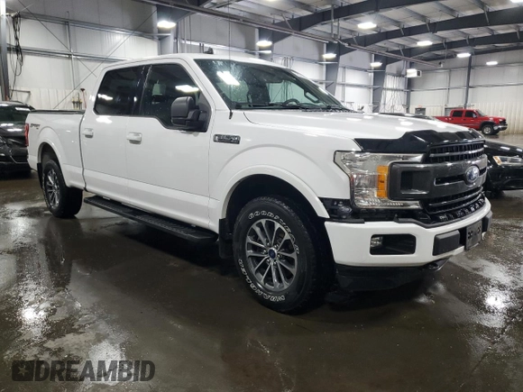 2020 Ford F-150 XL with VIN 1FTFW1E50LKE75868, listed as a Copart auction lot 58371005 with 55,112 mi miles and Salvage title. Bid and sale history available at DreamBid. Image 4.
