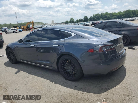 2017 Tesla Model S 100D with VIN 5YJSA1E24HF191280, listed as a Copart auction lot 62598095 with 57,262 mi miles and Clean title. Bid and sale history available at DreamBid. Image 2.