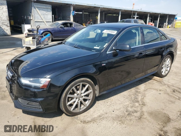 2016 Audi A4 Premium with VIN WAUAFAFL7GN013459, listed as a Copart auction lot 70289984 with 111,655 mi miles and Salvage Title. Bid and sale history available at carsss.com. Image 1.