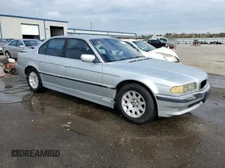 2001 BMW 7 Series 740iA with VIN WBAGG83441DN88709, listed as a Copart auction lot 77776194 with 0 mi miles and Salvage Title. Bid and sale history available at carsss.com. Image 4.
