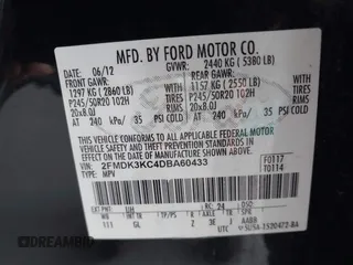 2013 Ford Edge Limited с VIN 2FMDK3KC4DBA60433, выставлен на аукционе IAAI как лот 42797388 с пробегом 152 477 миль миль и . История ставок и продаж доступна на DreamBid. Изображение 9.