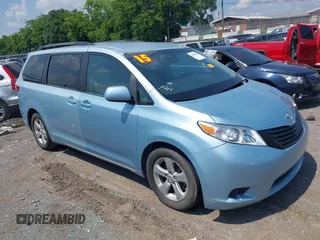 2015 Toyota Sienna LE AAS with VIN 5TDKK3DC4FS636029, listed as a IAAI auction lot 42552045 with 82,293 mi miles and . Bid and sale history available at DreamBid. Image 1.