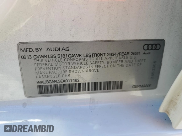 2014 Audi S4 Premium Plus z VIN WAUBGAFL3EA017482, wystawiony jako Copart lot #57911825 z przebiegiem 137 223 mil mil oraz Tytuł czysty. Historia ofert i sprzedaży dostępna na DreamBid. Obrazek 12.