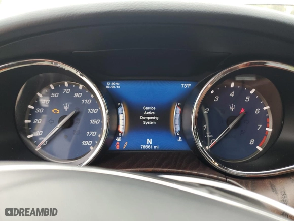 2018 Maserati Quattroporte S with VIN ZAM56YPA7J1271761, listed as a Copart auction lot 50539244 with 76,561 mi miles. Bid and sale history available at carsss.com. Image 9.