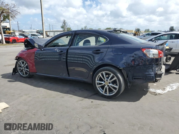 2007 Lexus IS with VIN JTHBK262272058227, listed as a Copart auction lot 51240555 with Not Provided miles and Salvage Title. Bid and sale history available at carsss.com. Image 2.