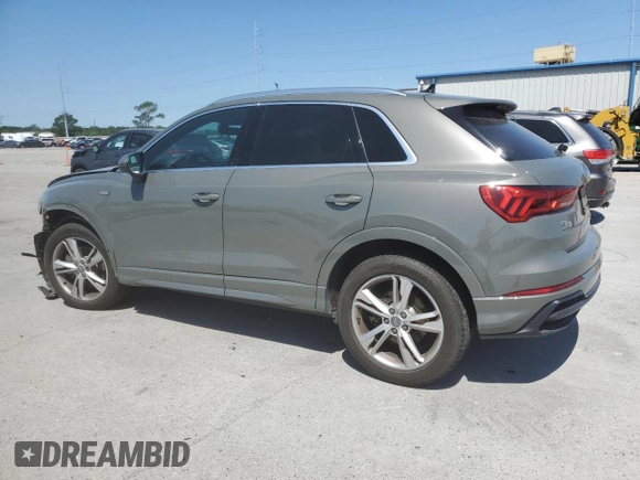 2020 Audi Q3 S line Premium Plus with VIN WA1EECF35L1047530, listed as a Copart auction lot 50935393 with 19,459 mi miles. Bid and sale history available at carsss.com. Image 2.