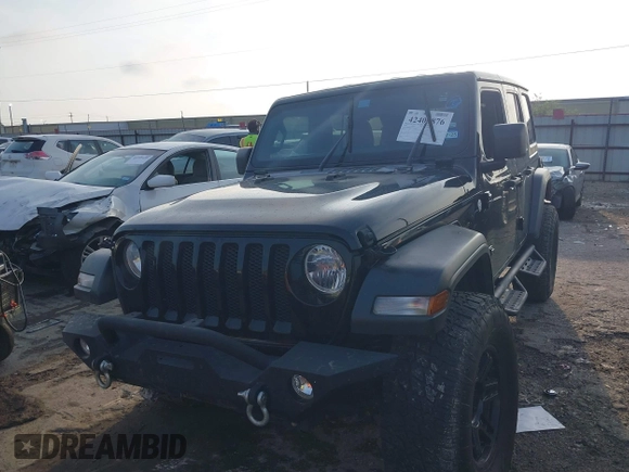 2020 Jeep Wrangler Unlimited Sport S with VIN 1C4HJXDN2LW165046, listed as a IAAI auction lot 42400876 with 92,100 mi miles and . Bid and sale history available at DreamBid. Image 17.