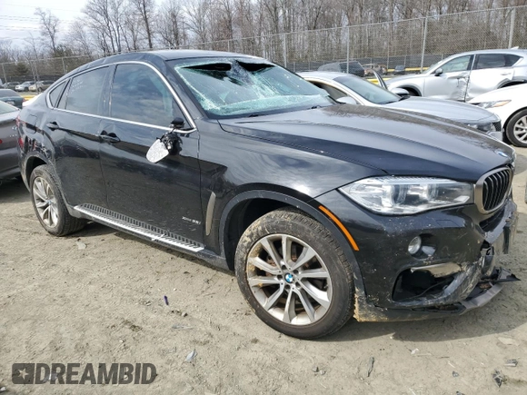 2017 BMW X6 xDrive35i with VIN 5UXKU2C35H0U29823, listed as a Copart auction lot 46106815 with 112,258 mi miles and Salvage Title. Bid and sale history available at carsss.com. Image 4.