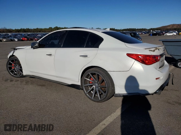 2014 Infiniti Q50 Sport with VIN JN1BV7AP7EM689505, listed as a Copart auction lot 80259044 with Not Provided miles and Salvage Title. Bid and sale history available at DreamBid. Image 2.