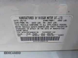 2014 Infiniti Q50 Hybrid Premium with VIN JN1AV7AP2EM690136, listed as a IAAI auction lot 42481510 with 203,832 mi miles and . Bid and sale history available at DreamBid. Image 9.