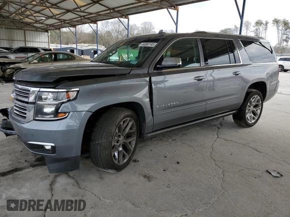 2018 Chevrolet Suburban Premier with VIN 1GNSCJKC1JR203318, listed as a Copart auction lot 44690745 with 120,137 mi miles and Salvage title. Bid and sale history available at DreamBid. Image 1.