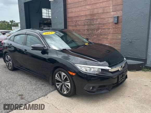 2017 Honda Civic EX-L с VIN 19XFC1F76HE013074, выставлен на аукционе Copart как лот 60144655 с пробегом 121 493 миль миль и Чистый • Clean title. История ставок и продаж доступна на DreamBid. Изображение 1.