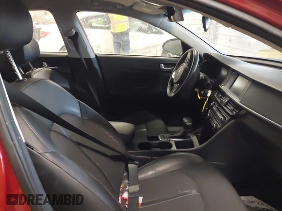 2018 Kia Optima LX with VIN 5XXGT4L34JG225444, listed as a IAAI auction lot 41375282 with 39,265 mi miles. Bid and sale history available at carsss.com. Image 5.