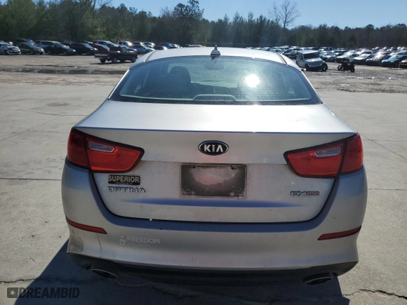 2014 Kia Optima EX with VIN 5XXGN4A71EG275918, listed as a Copart auction lot 45342385 with 143,421 mi miles and Salvage Title. Bid and sale history available at carsss.com. Image 6.