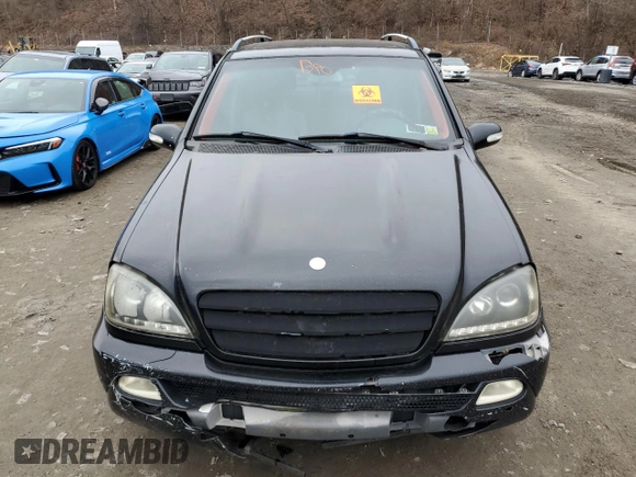 2005 Mercedes-Benz M-Class 3.7L with VIN 4JGAB57E75A565890, listed as a Copart auction lot 83322774 with 0 mi miles and Clean Title. Bid and sale history available at carsss.com. Image 5.