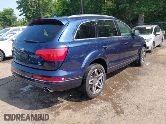 2015 Audi Q7 Premium Plus with VIN WA1LMAFE4FD019074, listed as a IAAI auction lot 42399852 with 164,010 mi miles and . Bid and sale history available at DreamBid. Image 4.