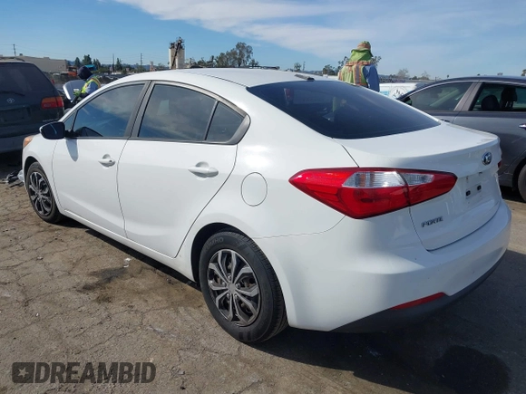 2016 Kia Forte LX with VIN KNAFK4A6XG5574596, listed as a IAAI auction lot 41641410 with 98,898 mi miles. Bid and sale history available at carsss.com. Image 3.