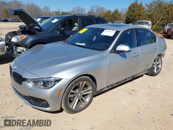 2017 BMW 3 Series 330i xDrive with VIN WBA8D9G54HNU60951, listed as a IAAI auction lot 41634617 with 76,892 mi miles. Bid and sale history available at carsss.com. Image 17.