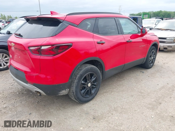 2020 Chevrolet Blazer LT with VIN 3GNKBCR45LS662204, listed as a IAAI auction lot 42458323 with 83,502 mi miles and . Bid and sale history available at DreamBid. Image 4.