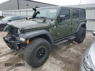 2021 Jeep Wrangler Unlimited Willys with VIN 1C4HJXDG2MW563201, listed as a Copart auction lot 50156305 with 33,372 mi miles and Salvage title. Bid and sale history available at DreamBid. Image 1.