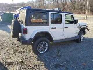 2020 Jeep Wrangler Unlimited Sahara with VIN 1C4HJXEG5LW150427, listed as a Copart auction lot 82891084 with 85,018 mi miles and Salvage Title. Bid and sale history available at carsss.com. Image 3.