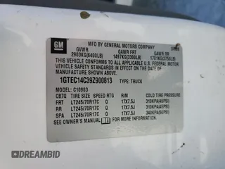 2009 GMC Sierra 1500 Work Truck z VIN 1GTEC14C39Z900813, wystawiony jako Copart lot #82673734 z przebiegiem Nie podano mil oraz Szkoda całkowita • Salvage title. Historia ofert i sprzedaży dostępna na DreamBid. Obrazek 13.