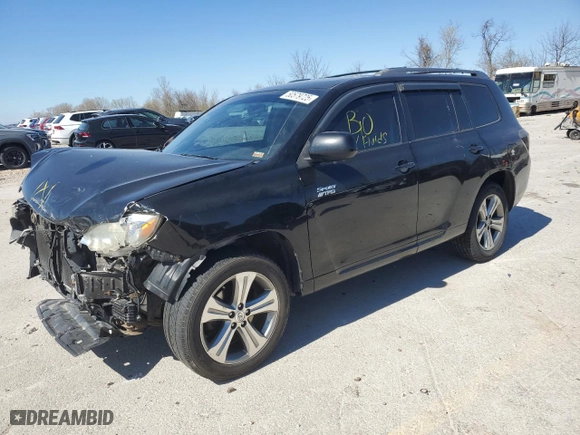 2009 Toyota Highlander Sport with VIN JTEES43A492133370, listed as a Copart auction lot 50579725 with 255,565 mi miles and Clean Title. Bid and sale history available at carsss.com. Image 1.