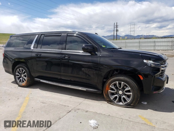 2021 Chevrolet Suburban LT z VIN 1GNSKCKD4MR362443, wystawiony jako Copart lot #55284375 z przebiegiem 153 049 mil mil oraz Szkoda całkowita • Salvage title. Historia ofert i sprzedaży dostępna na DreamBid. Obrazek 4.