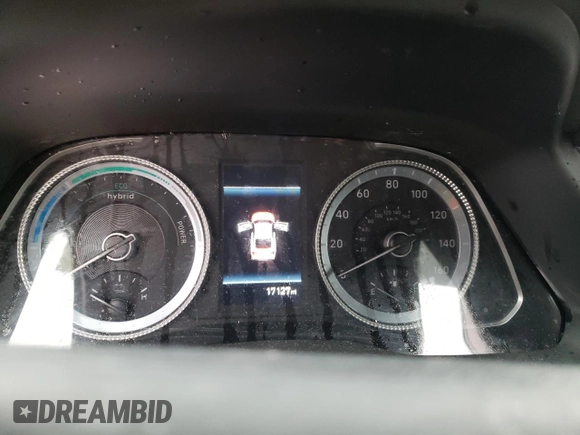 2023 Hyundai Sonata Hybrid Blue with VIN KMHL24JJ6PA080362, listed as a Copart auction lot 47730355 with 17,127 mi miles and Salvage Title. Bid and sale history available at carsss.com. Image 9.