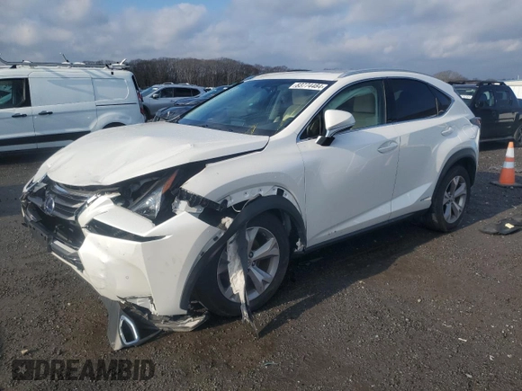 2017 Lexus NX 300h with VIN JTJBJRBZ3H2051768, listed as a Copart auction lot 83774484 with 93,880 mi miles and Salvage title. Bid and sale history available at DreamBid. Image 1.