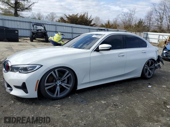 2021 BMW 3 Series 330i with VIN 3MW5R1J05M8B48878, listed as a Copart auction lot 47540515 with 53,516 mi miles and Salvage Title. Bid and sale history available at carsss.com. Image 1.