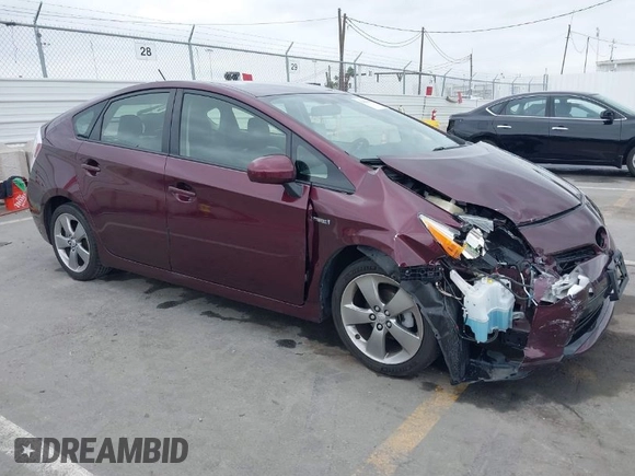 2013 Toyota Prius One with VIN JTDKN3DU1D5574074, listed as a IAAI auction lot 41894309 with 92,448 mi miles. Bid and sale history available at carsss.com. Image 1.
