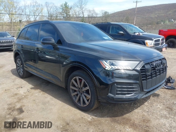 2023 Audi Q7 Premium Plus with VIN WA1LCBF77PD031019, listed as a IAAI auction lot 41900085 with 29,277 mi miles and . Bid and sale history available at DreamBid. Image 1.