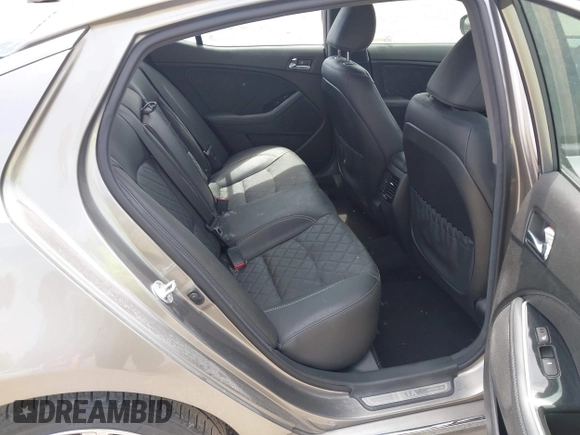 2015 Kia Optima SX Turbo with VIN 5XXGR4A62FG479575, listed as a IAAI auction lot 42357939 with 62,589 mi miles and . Bid and sale history available at DreamBid. Image 8.
