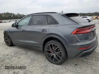 2020 Audi Q8 Premium Plus with VIN WA1EVAF19LD016508, listed as a Copart auction lot 44866694 with 49,835 mi miles and Salvage title. Bid and sale history available at DreamBid. Image 2.