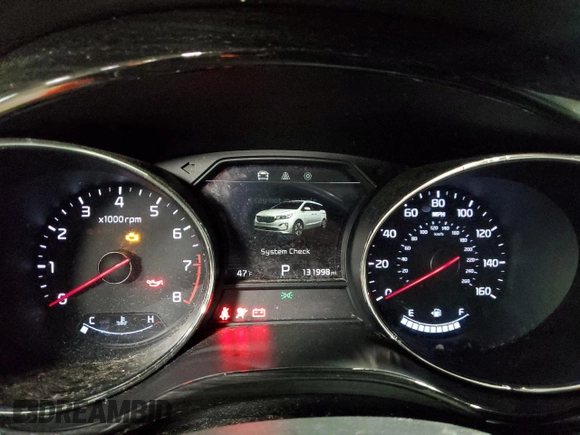 2020 Kia Sedona EX with VIN KNDMC5C16L6607032, listed as a Copart auction lot 49848185 with 131,998 mi miles and Salvage Title. Bid and sale history available at carsss.com. Image 9.