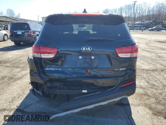2017 Kia Sorento EX with VIN 5XYPHDA13HG324622, listed as a Copart auction lot 47050125 with 117,694 mi miles and Salvage Title. Bid and sale history available at carsss.com. Image 6.